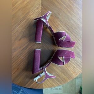 Michael Kors Burgundy Gold Women's Platforms